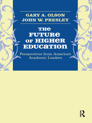 cover image of Future of Higher Education